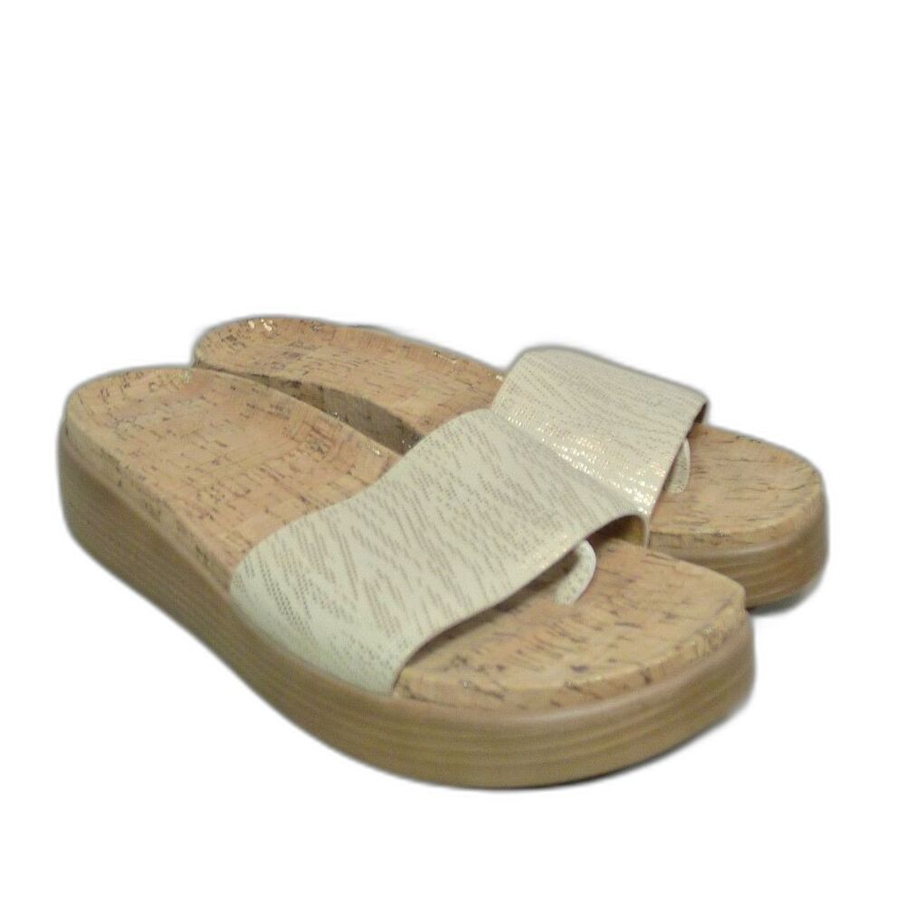 Donald J. Pliner Fiji Platform Wedge Sandal - Gold 8.5